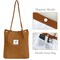Wrapables Corduroy Tote Bag, Casual Everyday Shoulder Handbag